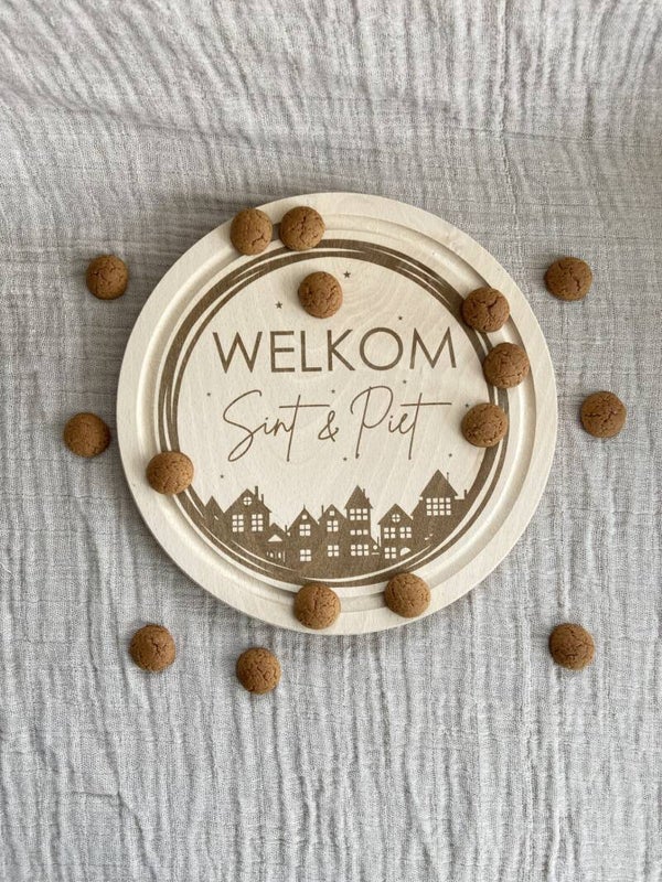 Borrelplank rond 22cm | Eigen gravure