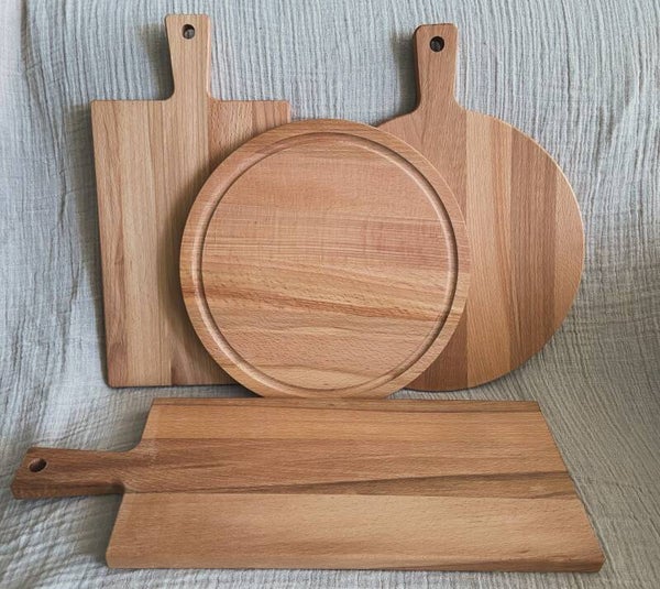 Rechthoekige borrelplank met handvat 49 × 17 cm