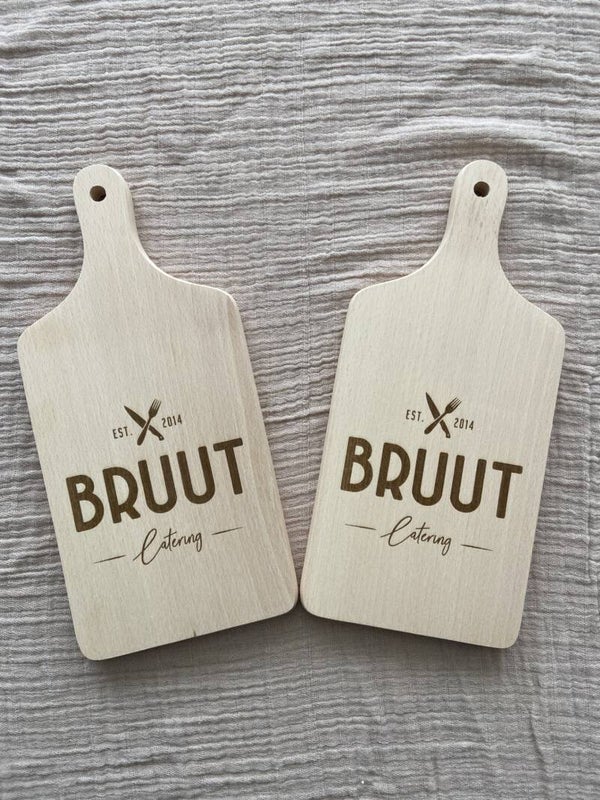 Houten plankje met gravure naar wens