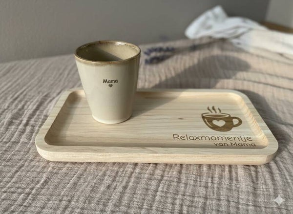 Cadeausetje mok & serveerplankje