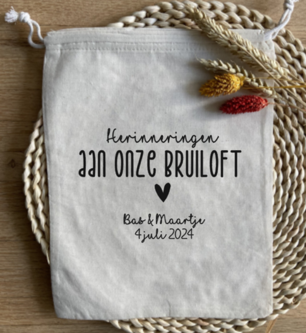 Bewaarzakje | Herinneringen aan onze bruiloft
