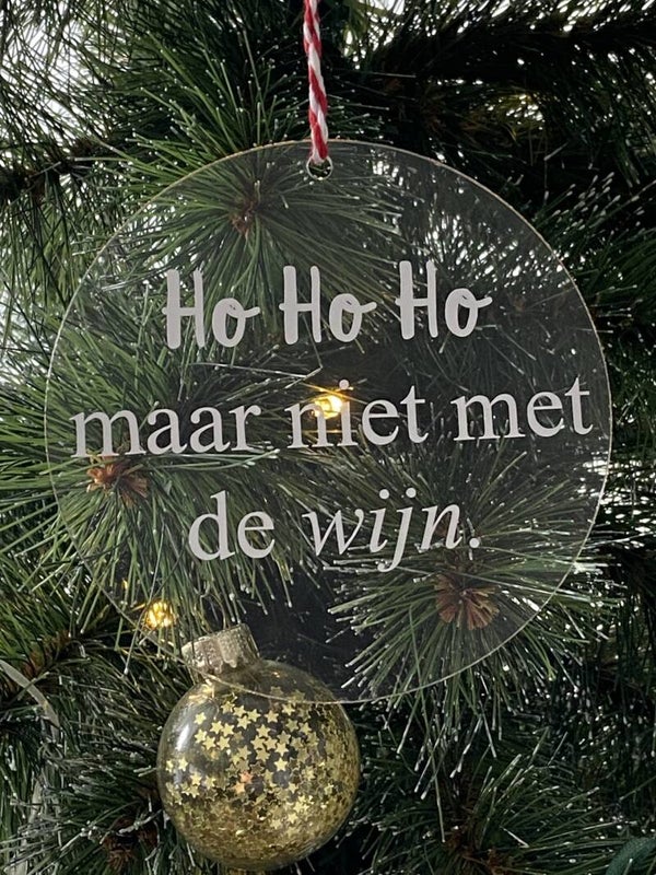 Ronde hanger | HO HO HO maar niet met de wijn