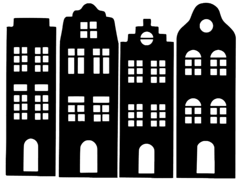 Raamsticker | Basis set huisjes