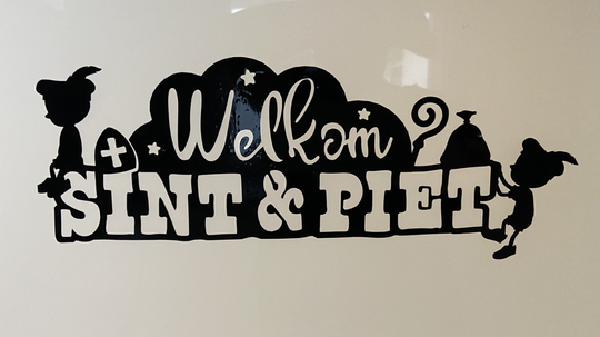 Raamsticker | Welkom sint & piet