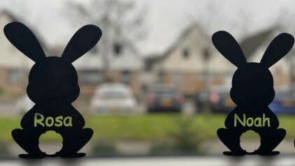 Raamsticker | Konijn met naam