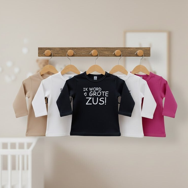 Ik word grote zus met hartje | Longsleeve