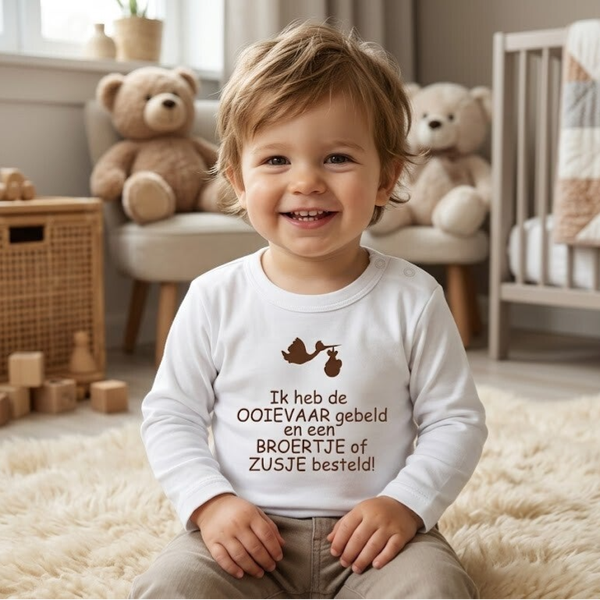 Zwangerschapsaankondiging | Broertje of zusje besteld