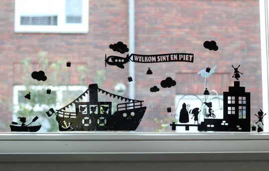 Raamsticker | Intocht sinterklaas