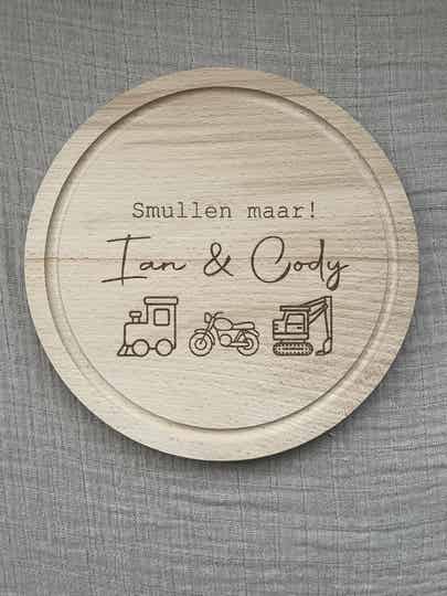 Ronde snackplank/ smikkelplank | voertuigen