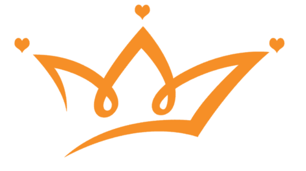 Strijksticker koningsdag hartjes | Kroon met KING/QUEEN of naam