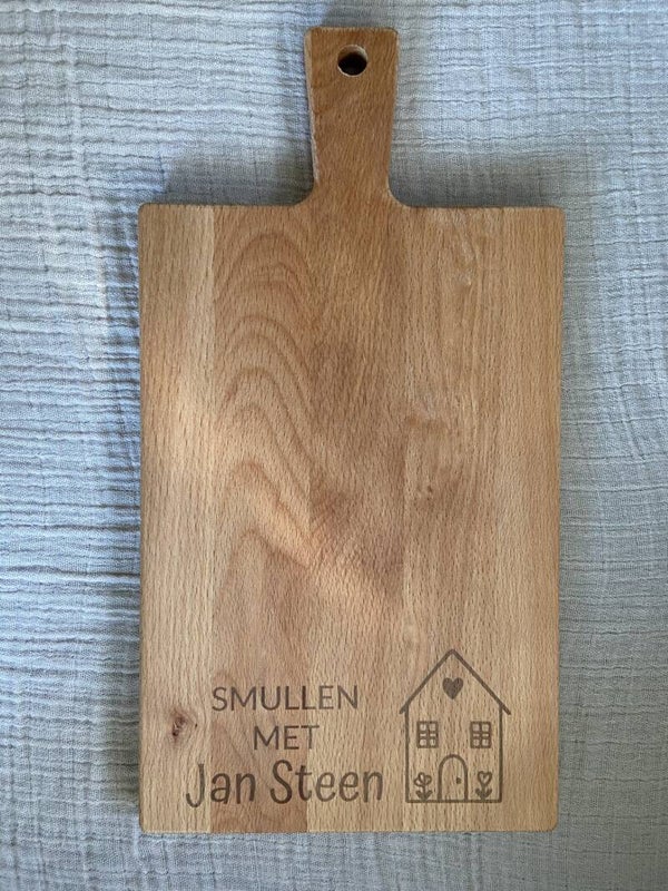 Rechthoekige borrelplank met handvat 38 × 20 cm