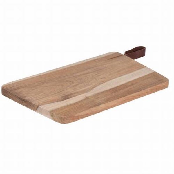 Borrelplank | Snijplank met leren lus 30cm x 18cm