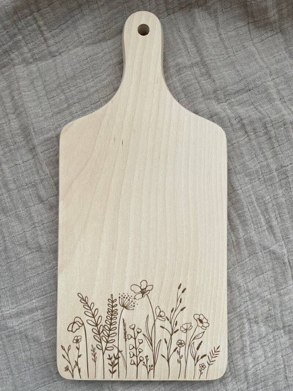 Houten plankje | Wilde bloemen