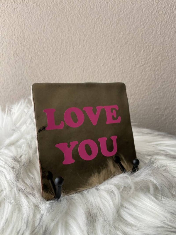 Love you | Tegeltje met tekst