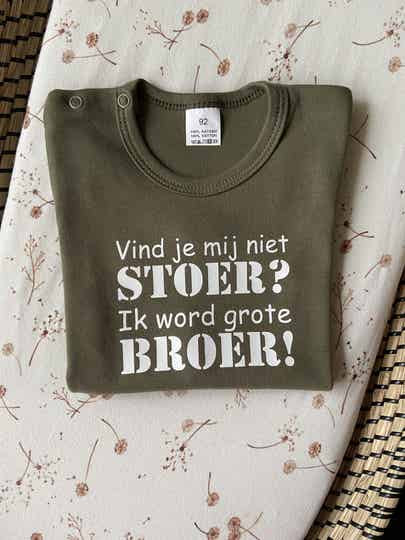 Vind je mij niet stoer? Ik word grote broer | Longsleeve