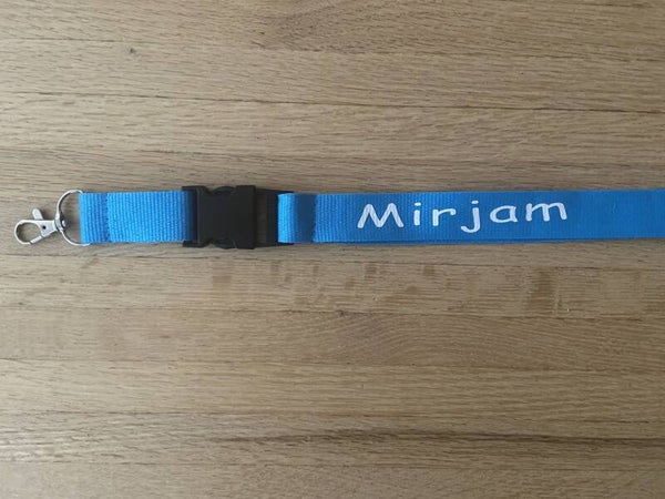 Keycord met naam | Diverse kleuren