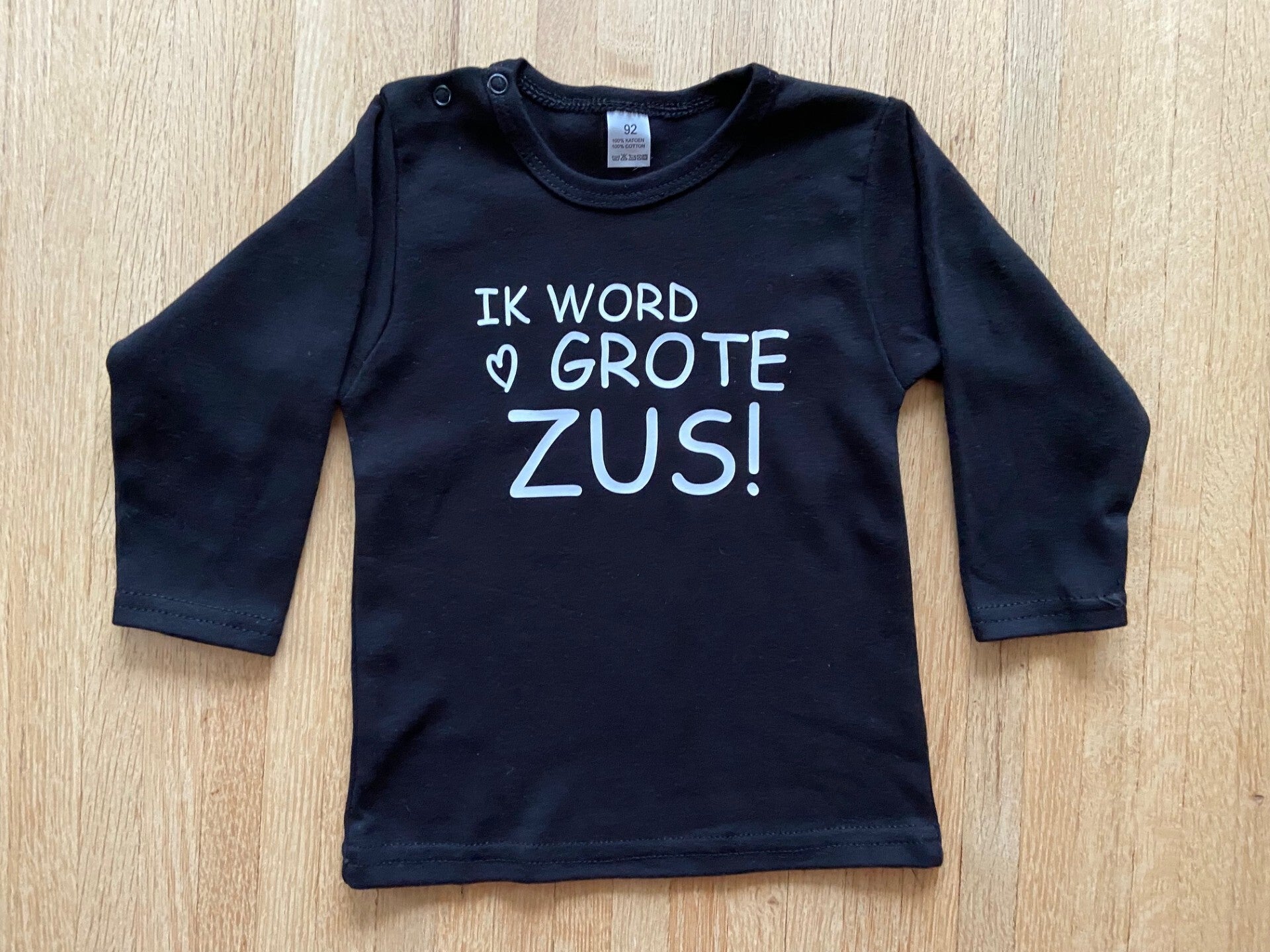 Ik word grote zus met hartje | Longsleeve