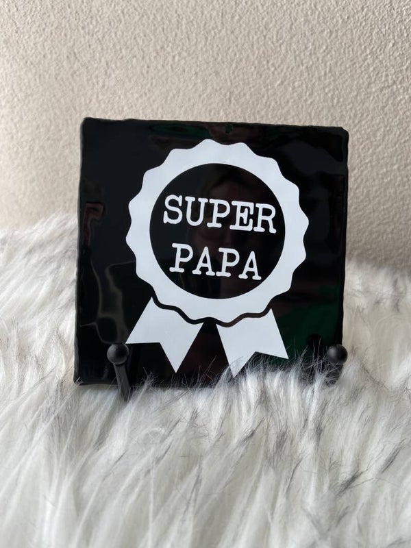 Super papa | Tegeltje met tekst
