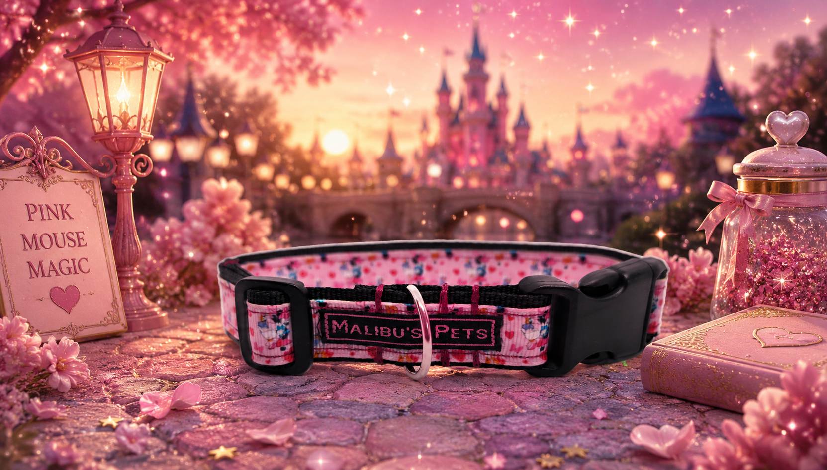 Halsband Pink Mouse Magic (Minnie Mouse/Katrien Duck)