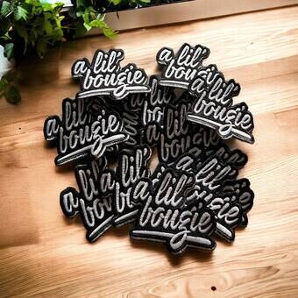 A Lil Boujie” Patch – Sassy Embroidered Iron-On or Sew-On Patch for Jackets, Bags & Denim
