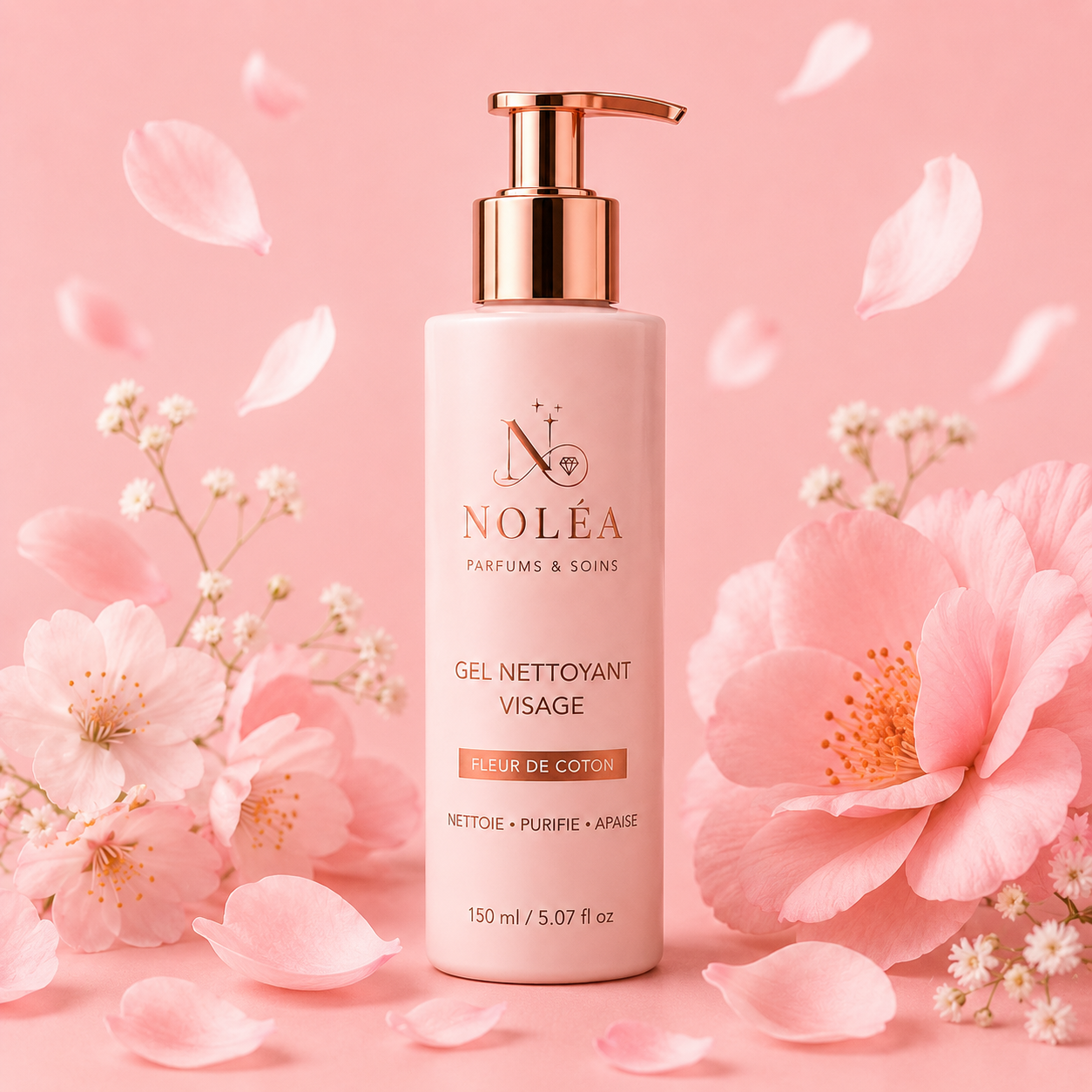 Gel Nettoyant Visage – Fleur de Coton