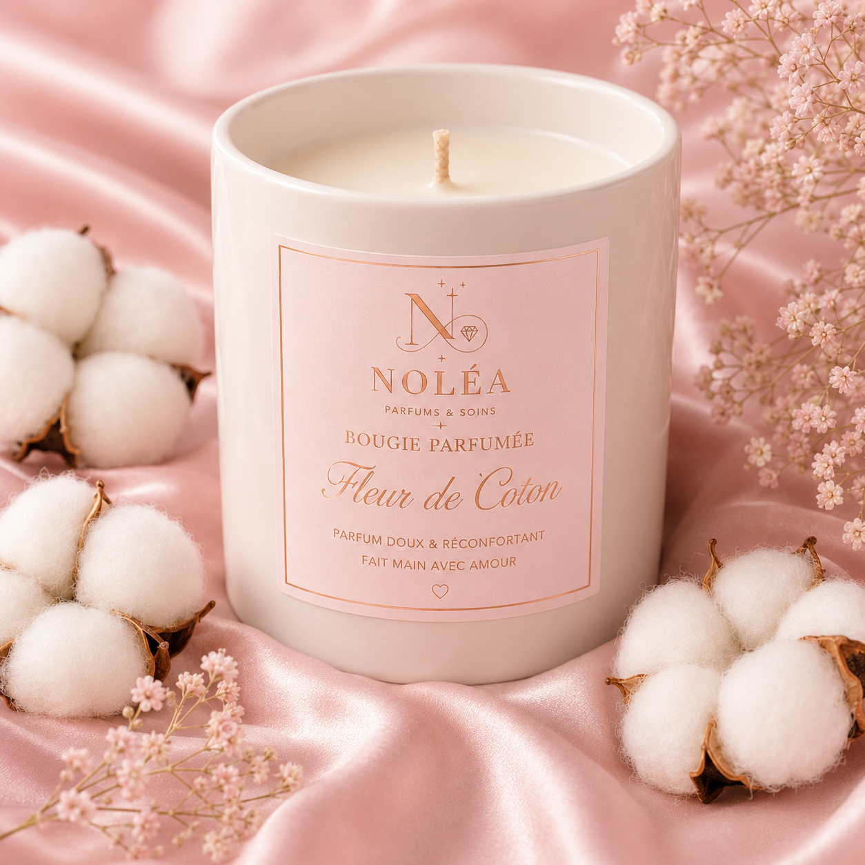 Bougie Parfumée – Fleur de Coton