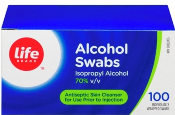 Alcohol Swabs - Box of 100, Individually Wrapped