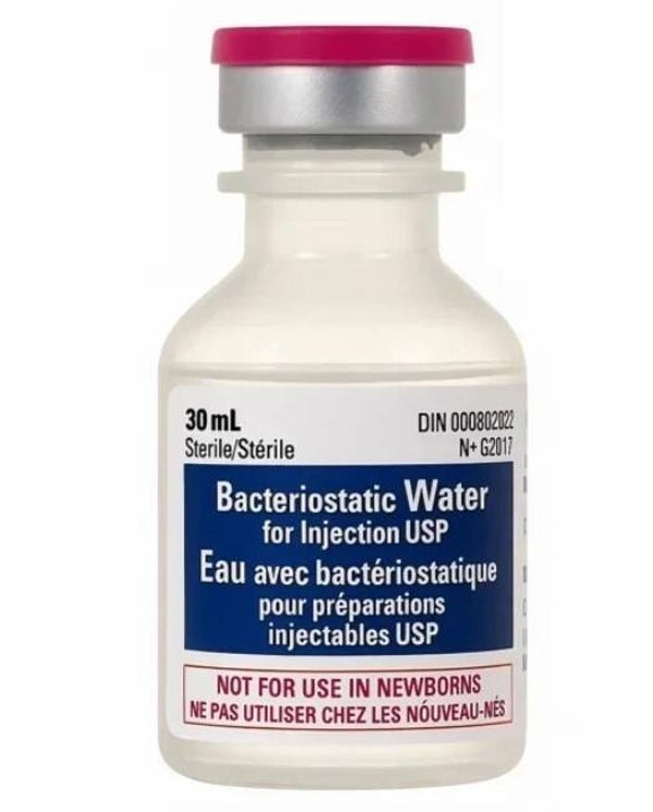 Bacteriostatic Water - 30ml - Required to rehydrate all Lyophilized Peptides