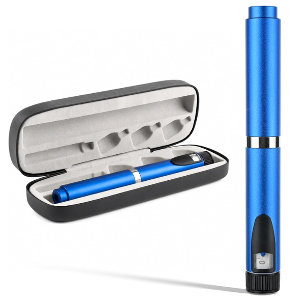 Reusable Peptide Pen Injector - Blue with Travel Case - 60 Unit - For 3 ml cartridges