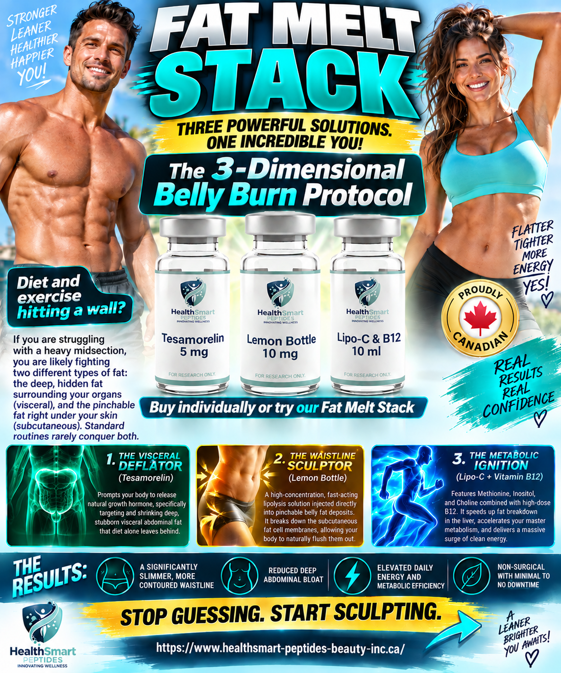 Fat Melt Stack - 25 mg/ml - Fat/Belly Fat Dissolver
