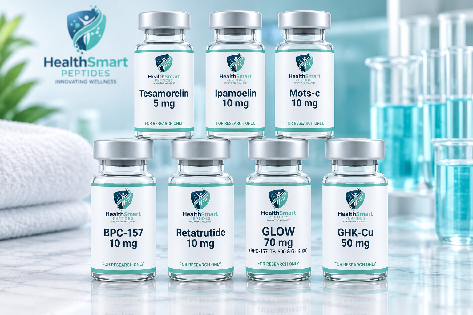 Hollywood Stack – The Ultimate Good Looking Stack (Tesa, Ipa, Mots, BPC, Reta, GLOW & GHK-cu) - 165 mg