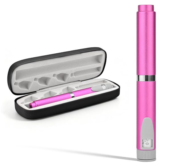 Reusable Peptide Pen Injector - Pink with Travel Case - 60 Unit - For 3 ml cartridges