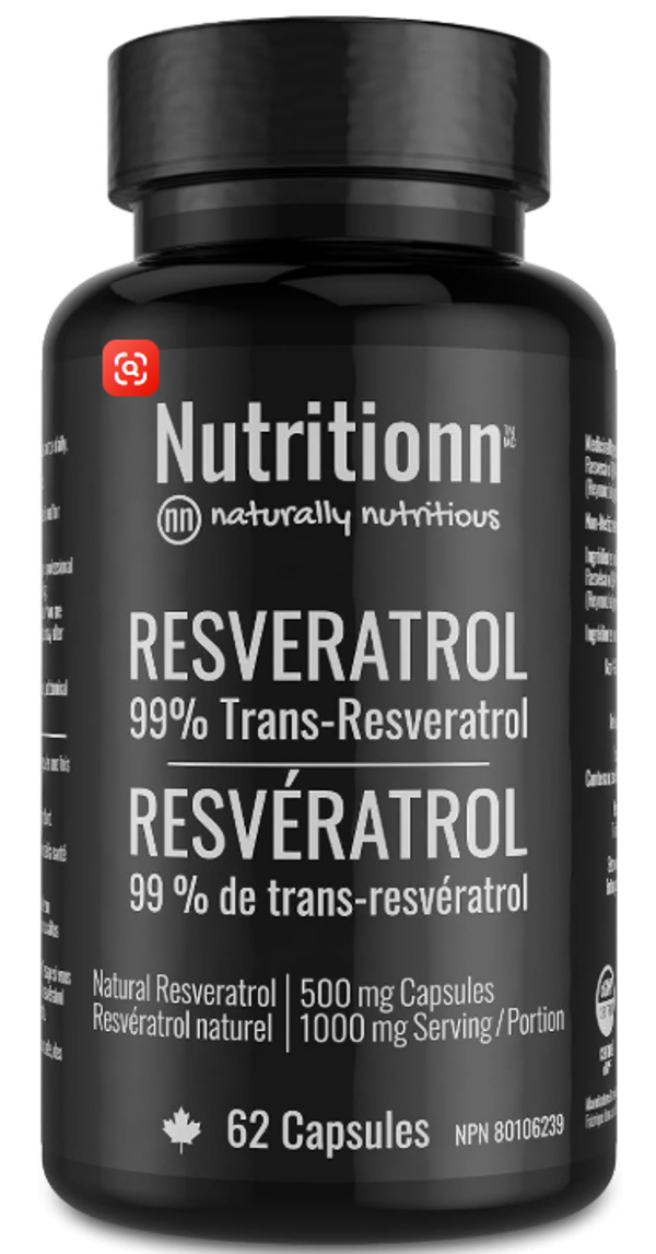 Resveratrol Supplement - NAD+ Booster - 99% - 500 mg