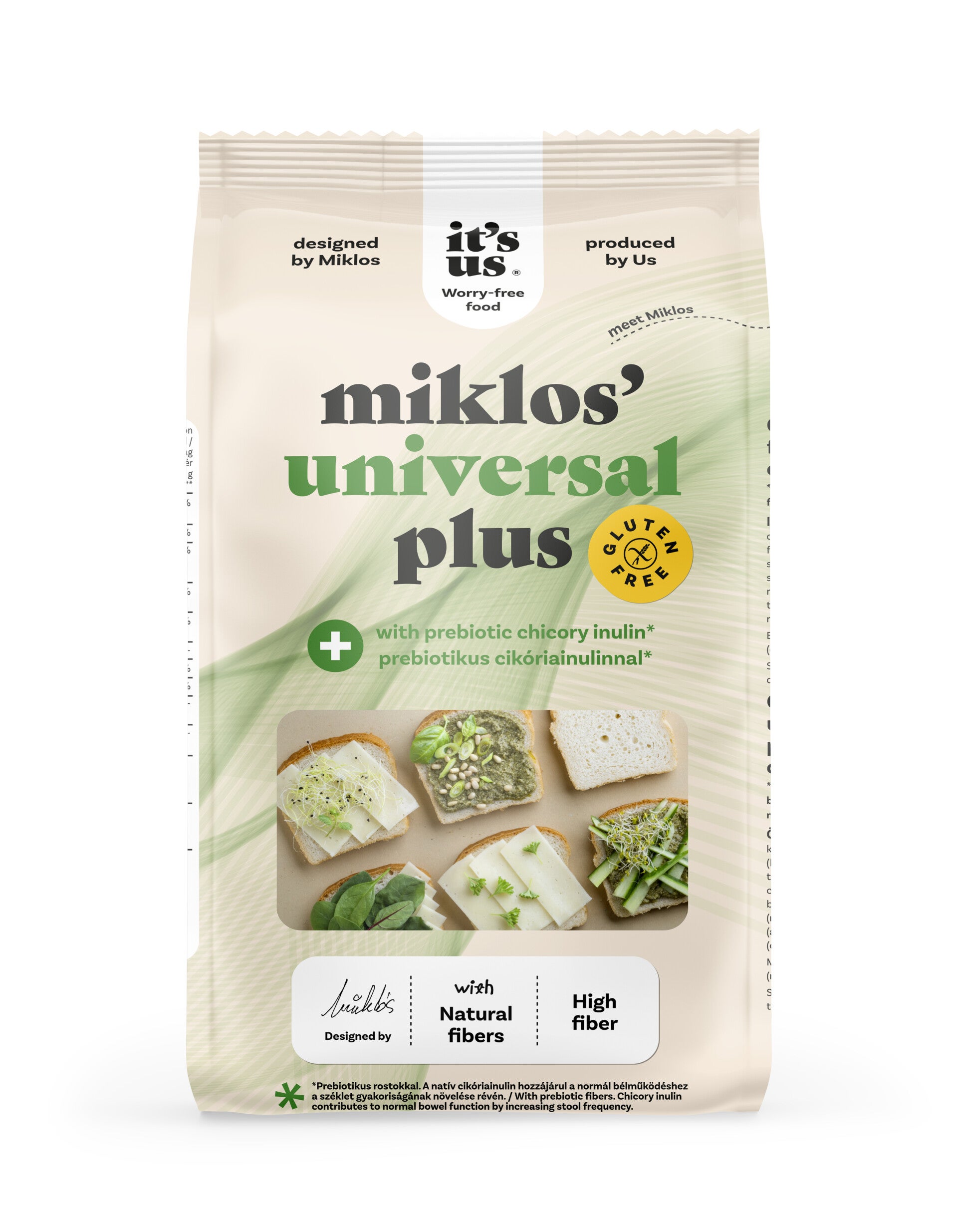 It’s Us Miklos' Universal Plus Mehlmischung mit präbiotischem Chicorée-Inulin – 1 kg