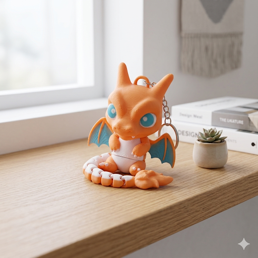 Chibi Draak Sleutelhanger