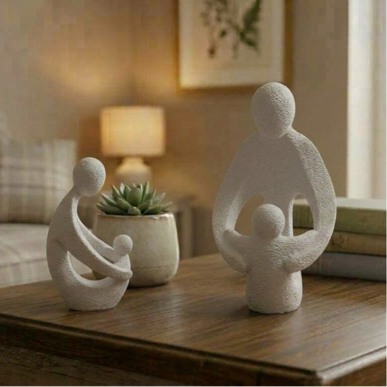 Ouder en kind beeldje | Collectie Puur