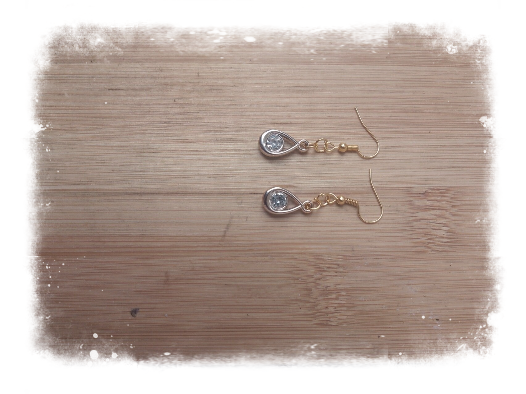Boucles d'oreilles goutte scintillante