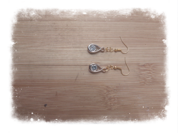 Boucles d'oreilles goutte scintillante