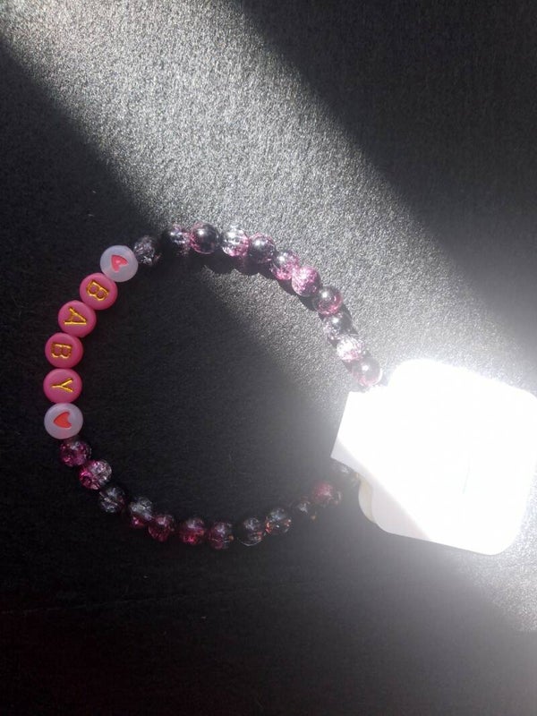 Bracelet Cœur Mystère violet/noir