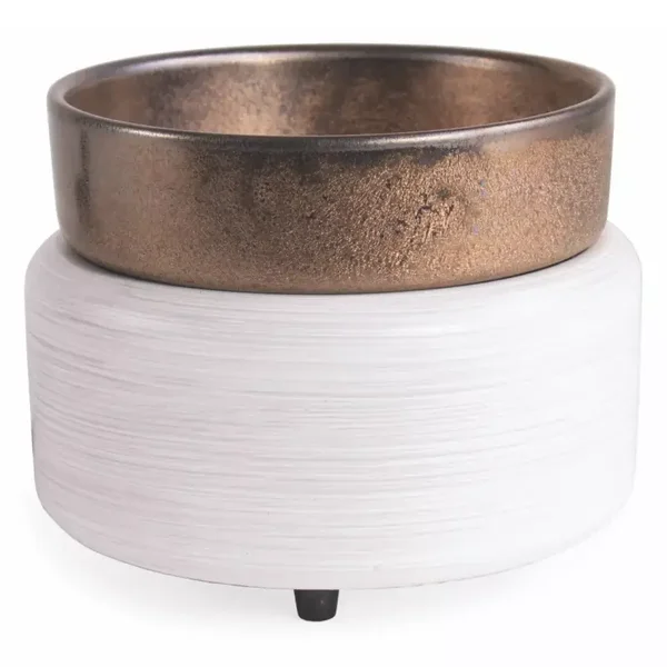 CANDLE WARMERS® WIT GEWASSEN BRONZE 2 in1 Klassieke warmer