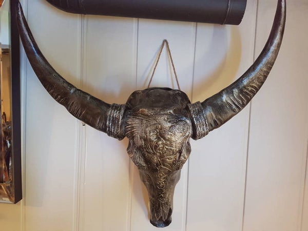 Bison schedel indiaan zilver