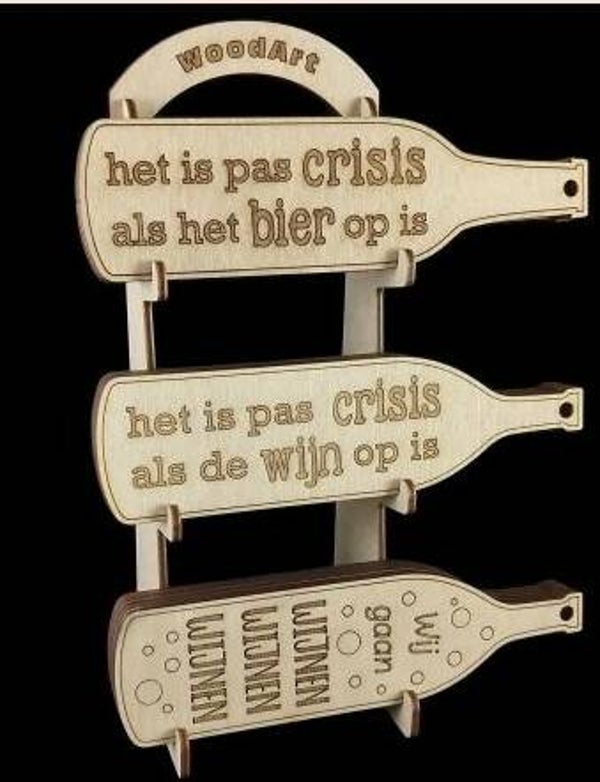 wijnfles & bierfles &  flessen  blank berken
