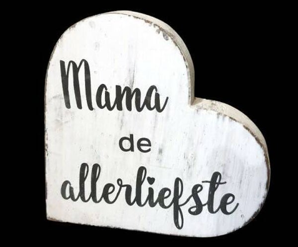 teksthart M 15x15cm mama allerliefste antique white