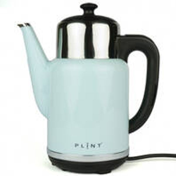 P L I N T | Ice/Pastelblauw | Nieuwste model retro, BPA vrije, waterkoker met variabele temperatuurinstelling en geïntegreerde warmhoudkan | *** Nu met drie jaar garantie!