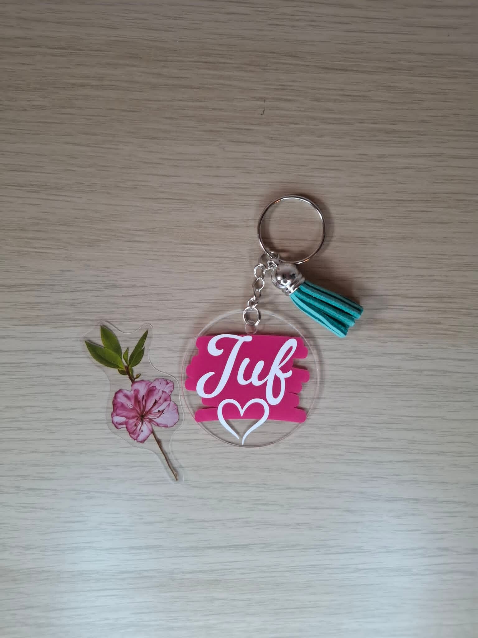 Sleutelhanger plexi juf