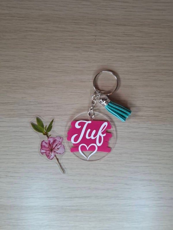 Sleutelhanger plexi juf