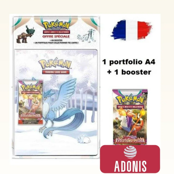 POKEMON PORTFOLIO A4 160 CARTES + BOOSTER PALDÉA (EV02)