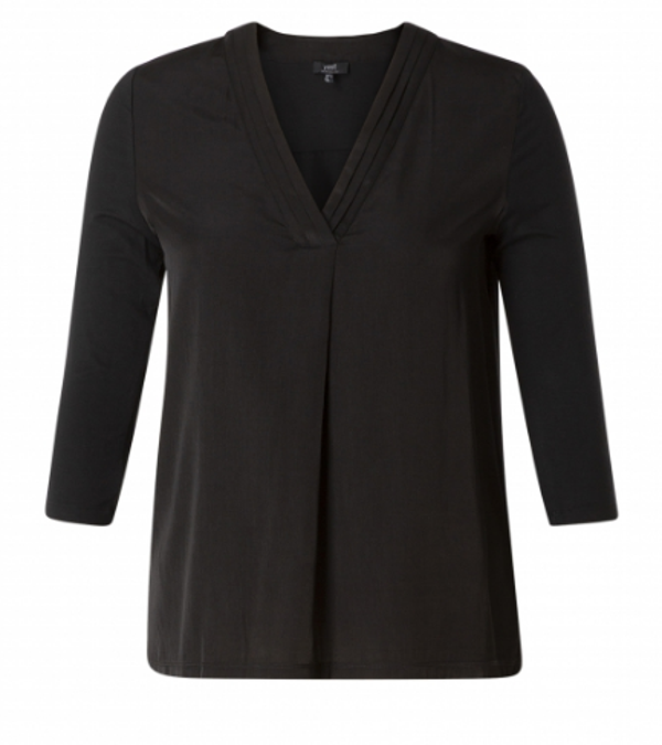 Blouse Lynn - Zwart Vhals