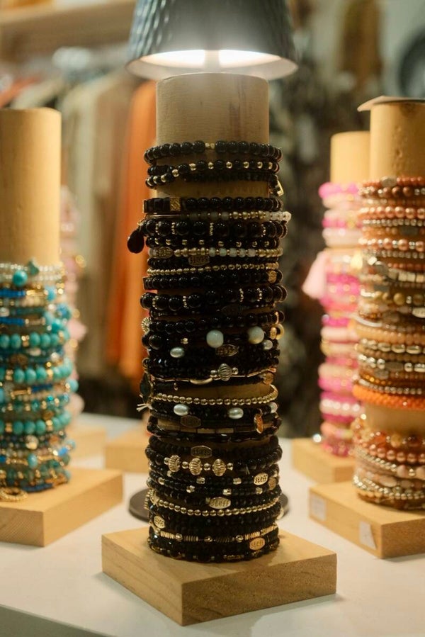 Armbandjes Steff - Goud Zwart - per 3 stuks