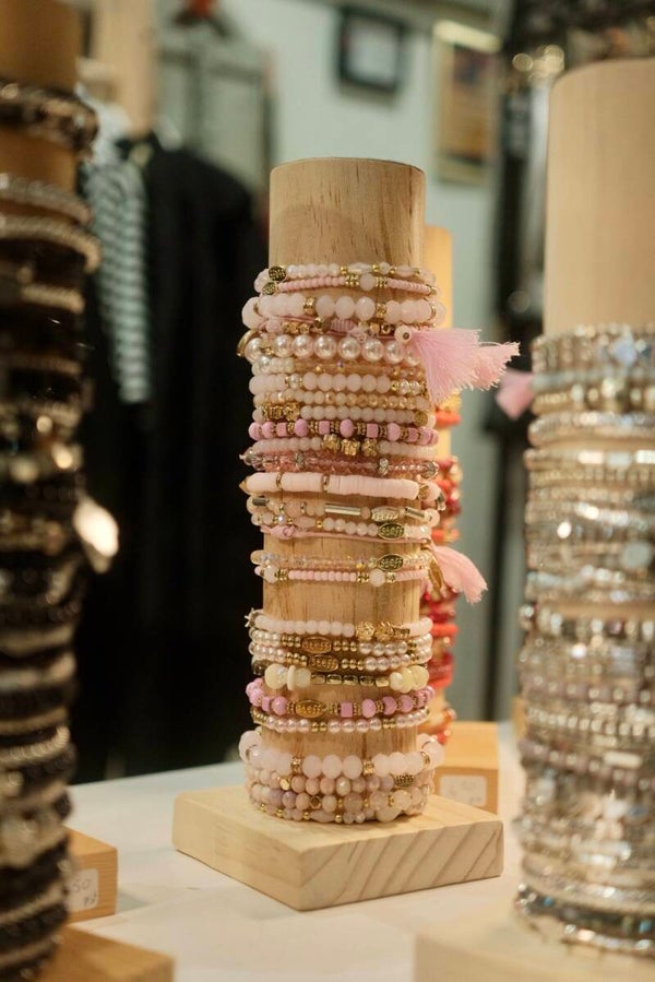 Armbandjes Steff - Zilver Licht Roze - per 3 stuks